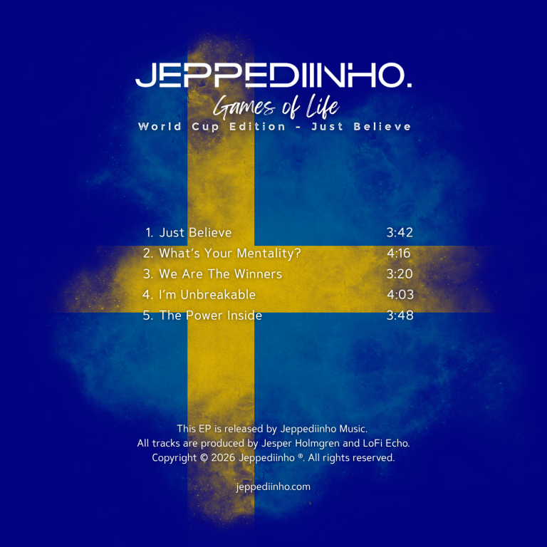 Jeppediinho EP - World Cup Edition - Just Believe (Back Cover) Jeppediinho EP "World Cup Edition - Just Believe". Released in June 2026.